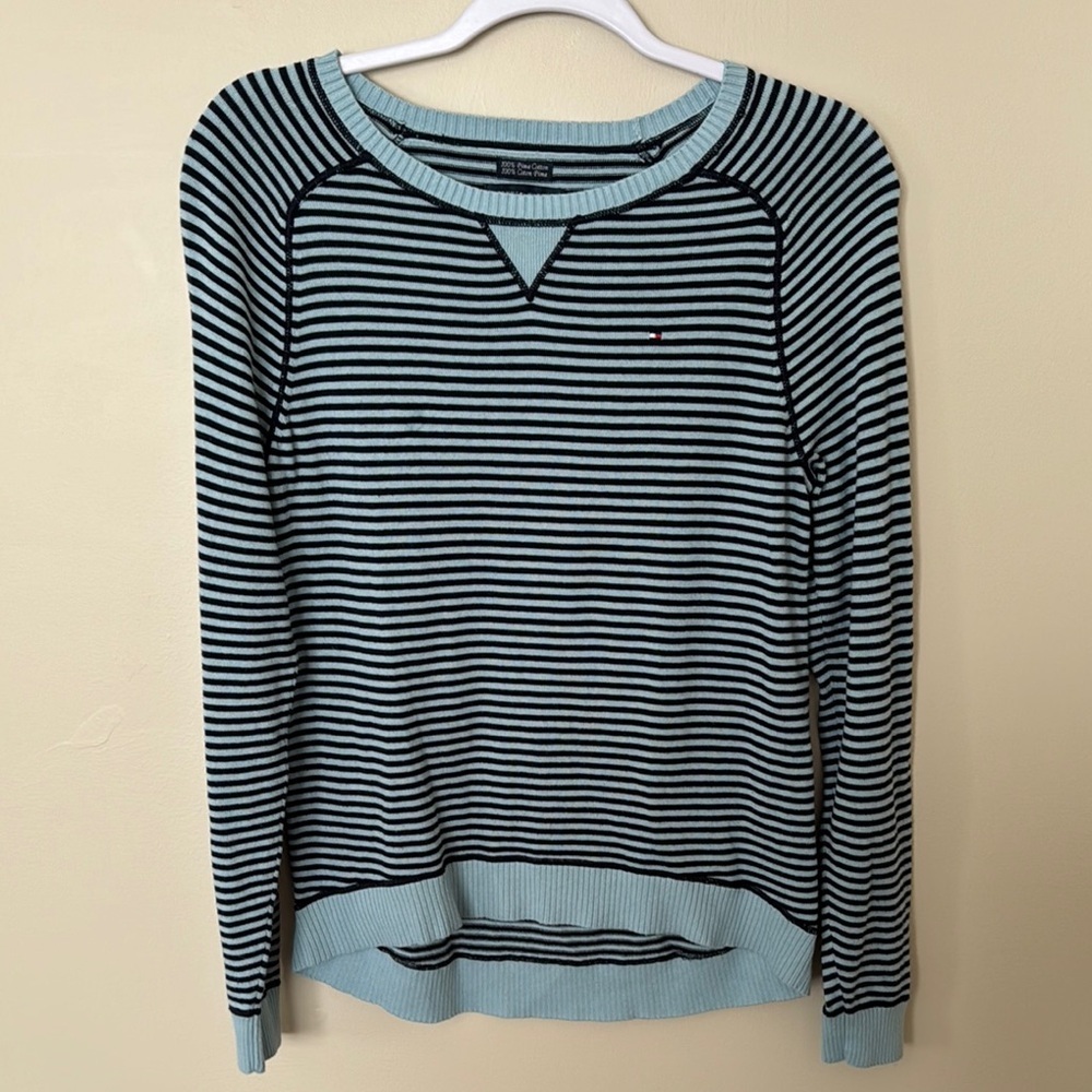 Tommy Hilfiger l Women's Striped Blue Top